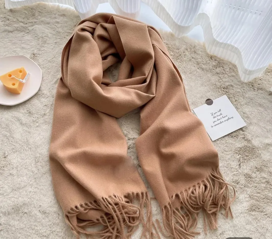Luxe Wrap Cashmere Feel Winter Scarf For Women Ultimate Comfort Elegance Flights Soft Cozy Travel
