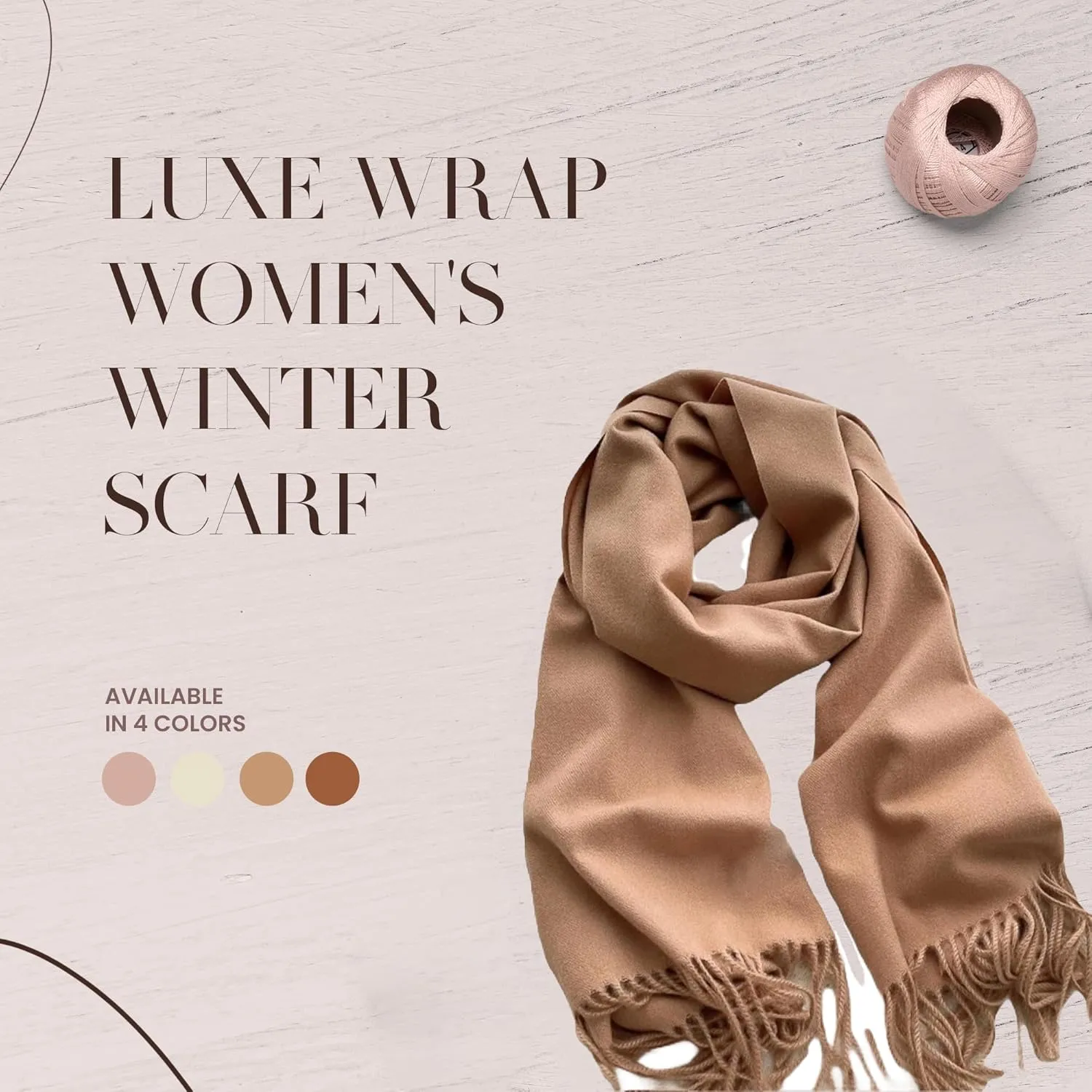 Luxe Wrap Cashmere Feel Winter Scarf For Women Ultimate Comfort Elegance Flights Soft Cozy Travel