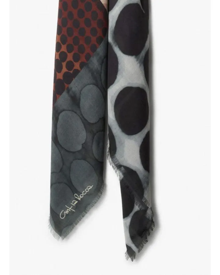 Modal Cashmere Square Multi Dot Scarf
