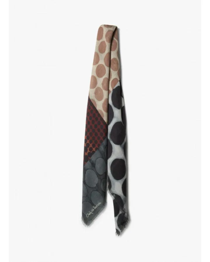 Modal Cashmere Square Multi Dot Scarf