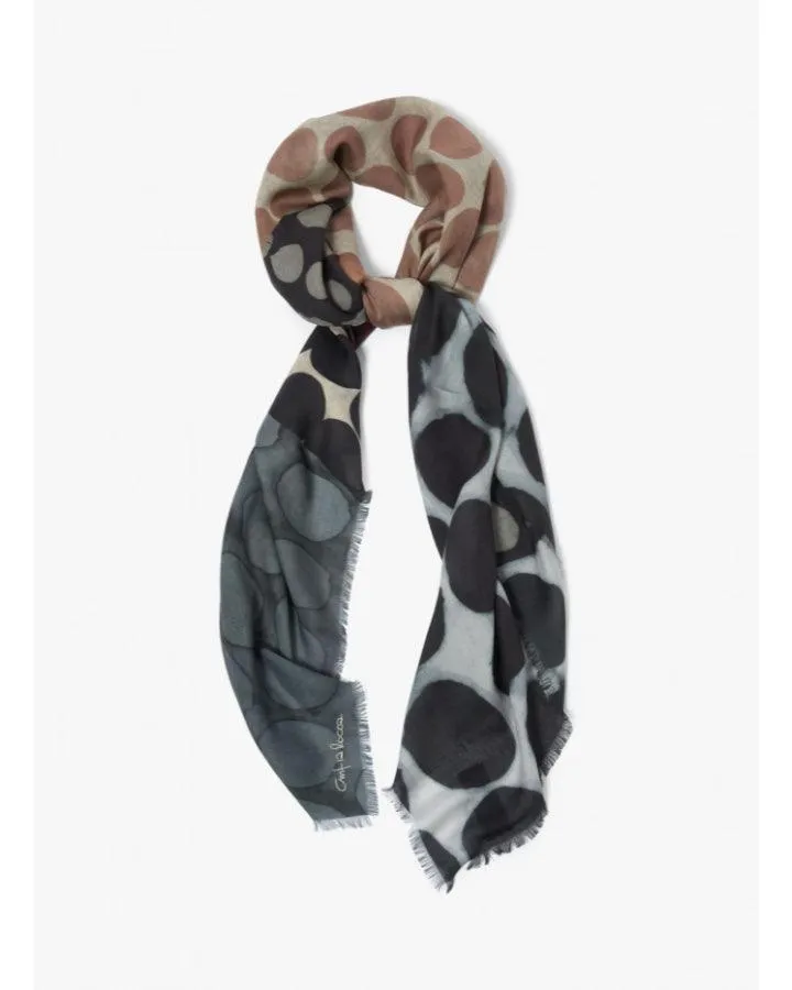 Modal Cashmere Square Multi Dot Scarf