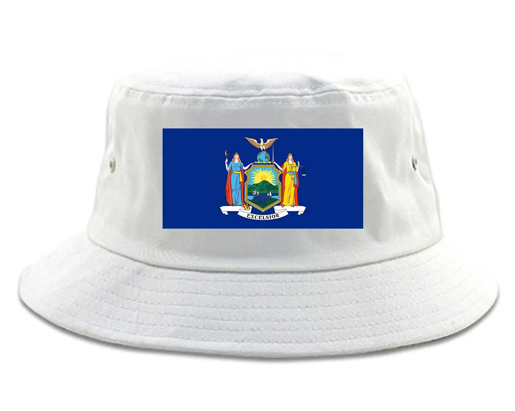 New York State Flag NY Chest Mens Bucket Hat