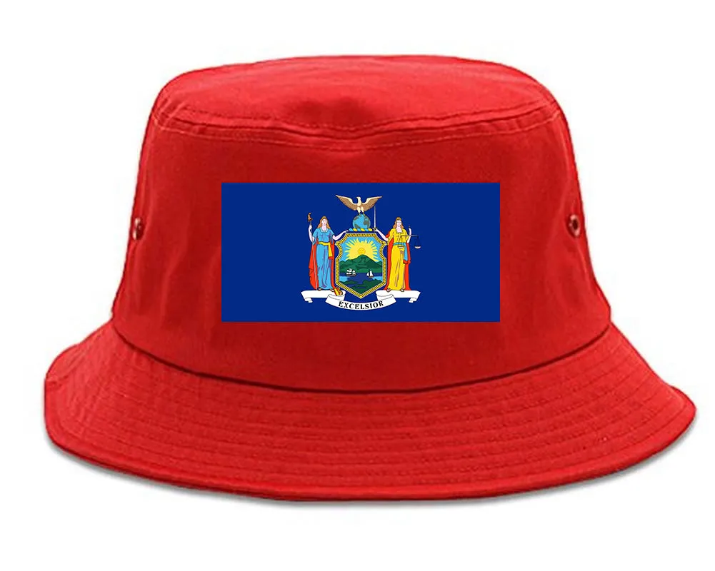 New York State Flag NY Chest Mens Bucket Hat