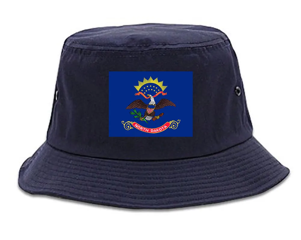 North Dakota State Flag ND Chest Mens Bucket Hat