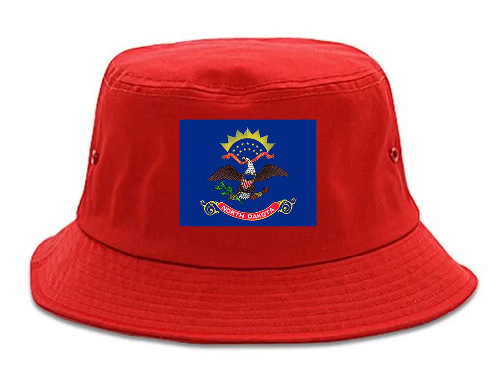 North Dakota State Flag ND Chest Mens Bucket Hat