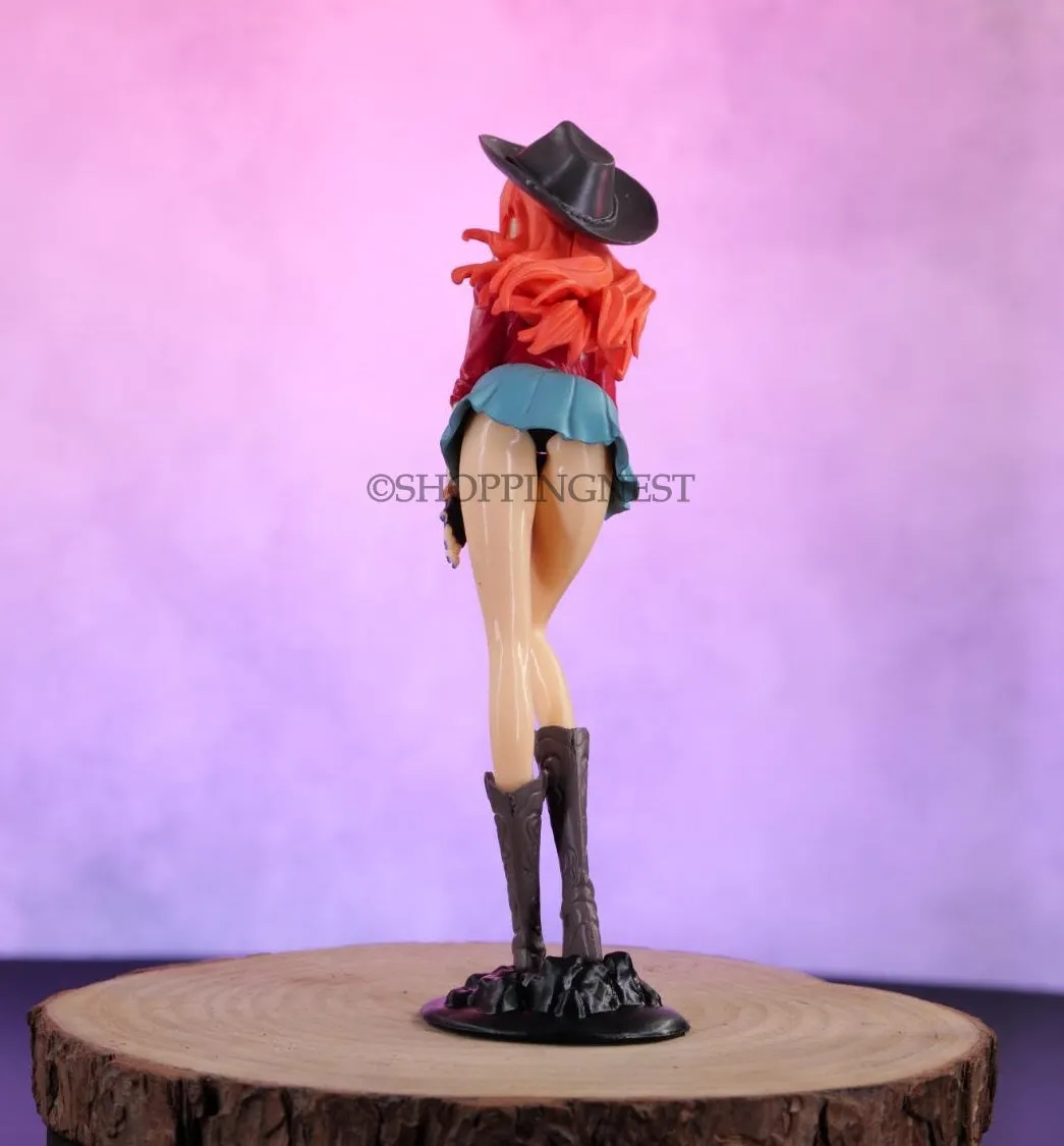 One Piece Cowboy Nami Action Figures Cute Weeb Manga Collectible Treasure Cruise World Journey | 19 cms |