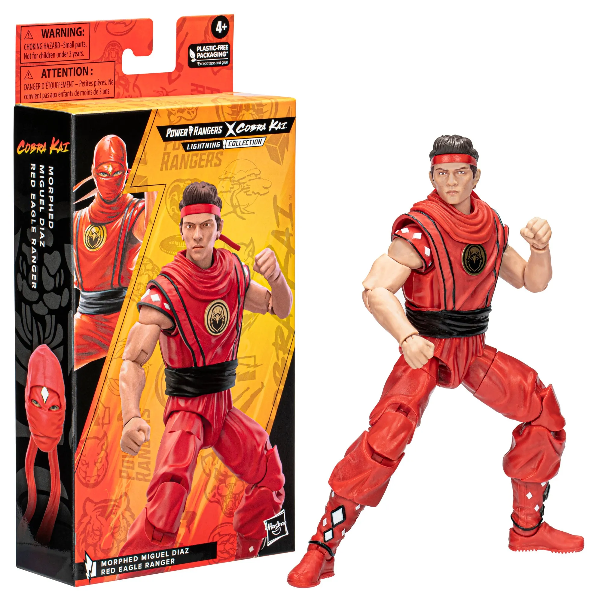 Power Rangers Lightning Collection Mighty Morphin X Cobra Kai Miguel Diaz Morphed Red Eagle Ranger