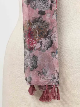 Printed Tassel Scarf