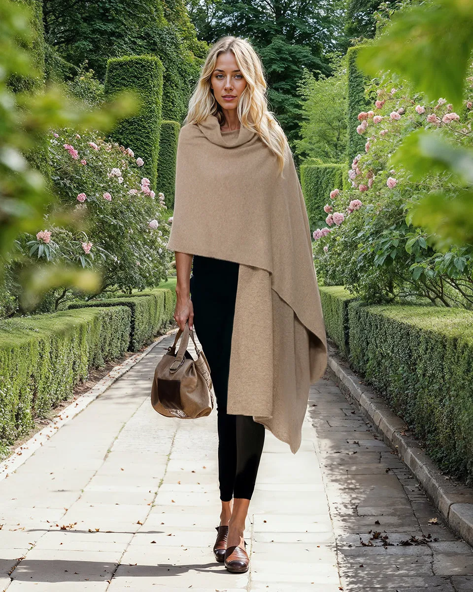 Pure Cashmere Maxi Wrap Taupe