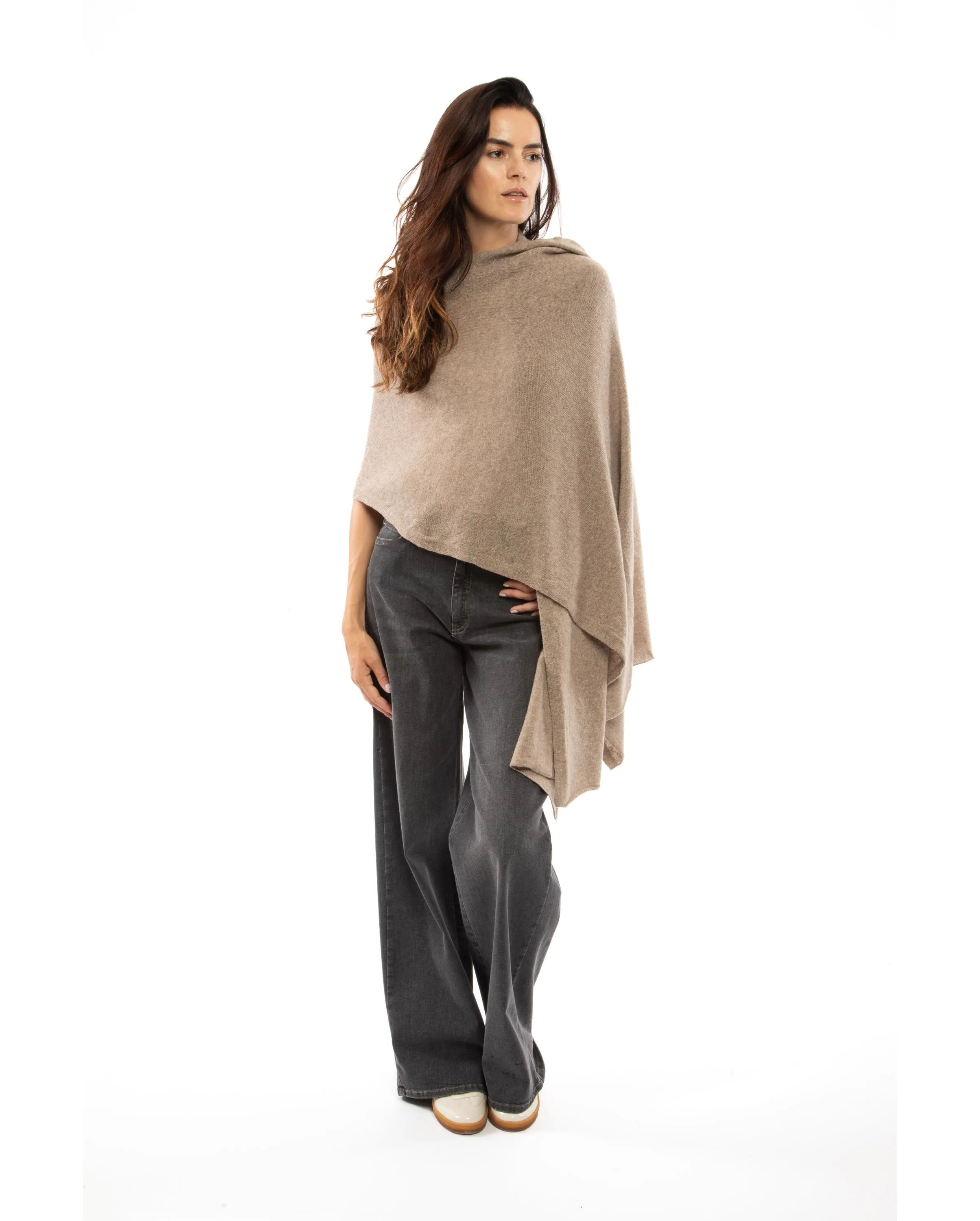 Pure Cashmere Maxi Wrap Taupe