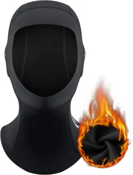 ROCKBROS Balaclava Mask Cold Weather Motorcycle Helmet Liner Skull Cap Thermal Neck Gaiter Breathable Winter Scarf Mask Cycling Skiing Black
