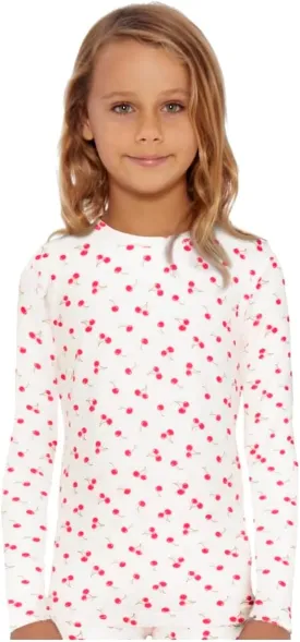 Rocky Girl's Thermal Tops Long Johns Fleece Lined Base Layer Shirt, Insulated for Outdoor Ski Warmth/Extreme Cold Pajamas