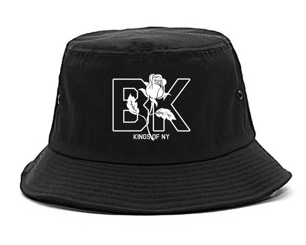 Rose BK Brooklyn Kings Of NY Mens Bucket Hat