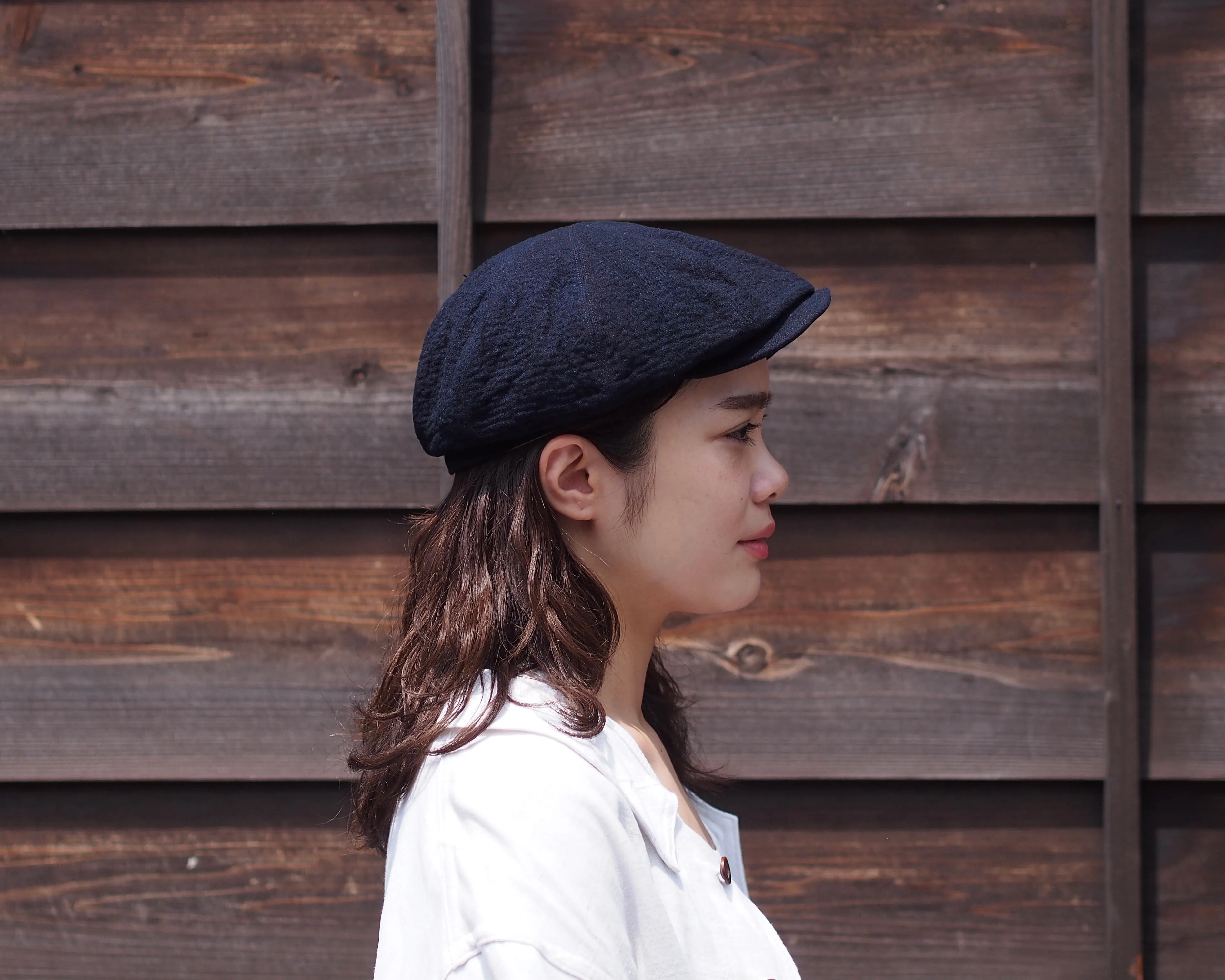 SASHIKO CAP~type newsboy~59