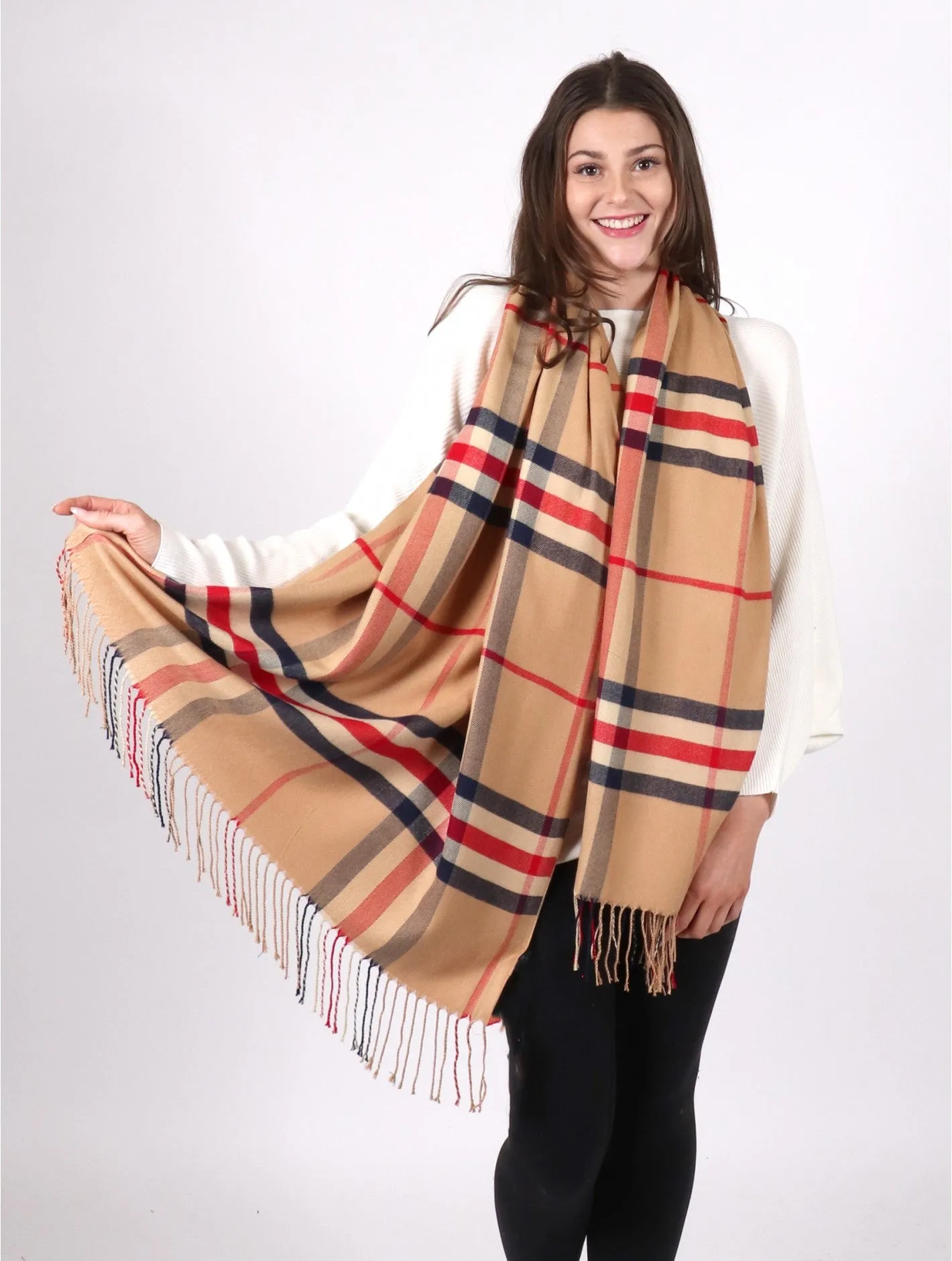 Scarf- Plaid Cashmere Blend