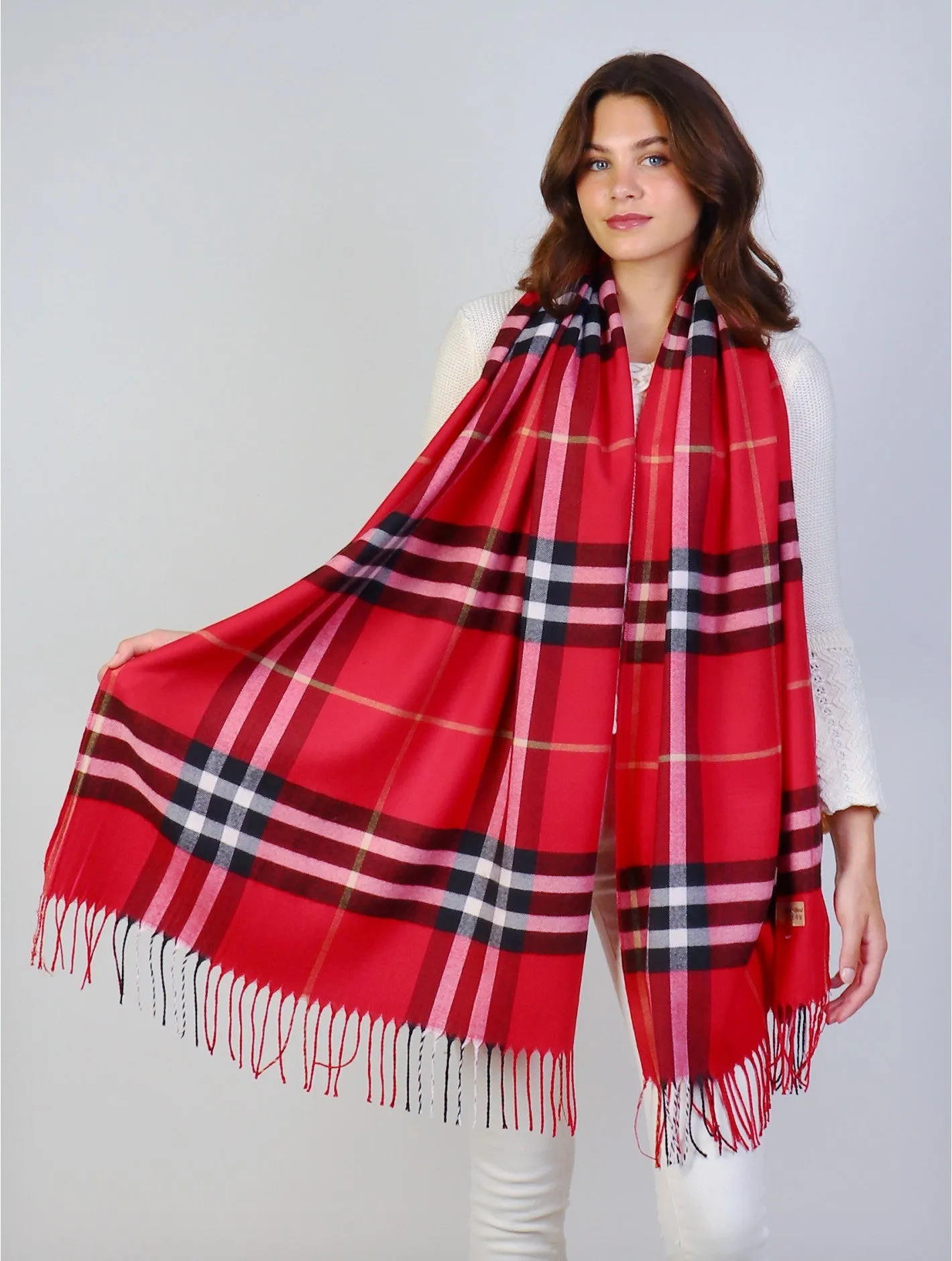 Scarf- Plaid Cashmere Blend