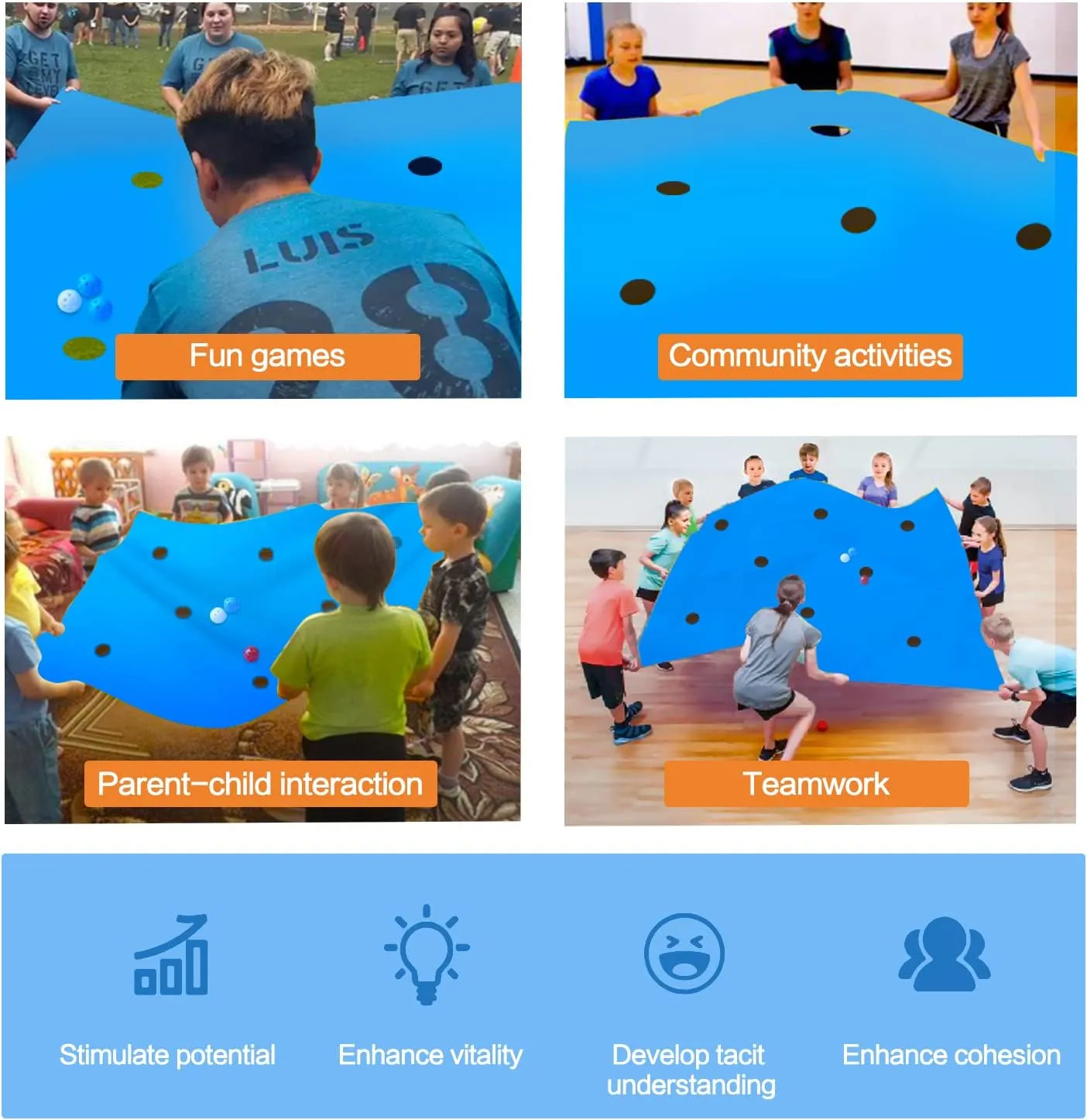 Sonyabecca Hole Tarp Team Building Exercise Activities Games Teamwork Group Learning Fun Playing Yellow