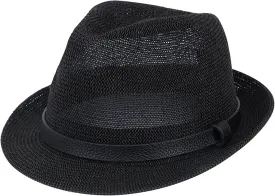 Straw Fedora Hats for Men Women Packable Summer Cuban Trilby Roll Up Short Brim Panama Beach Sun Hats