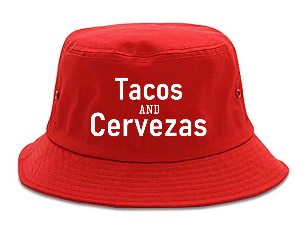 Tacos And Cervezas Cinco De Mayo Mens Bucket Hat