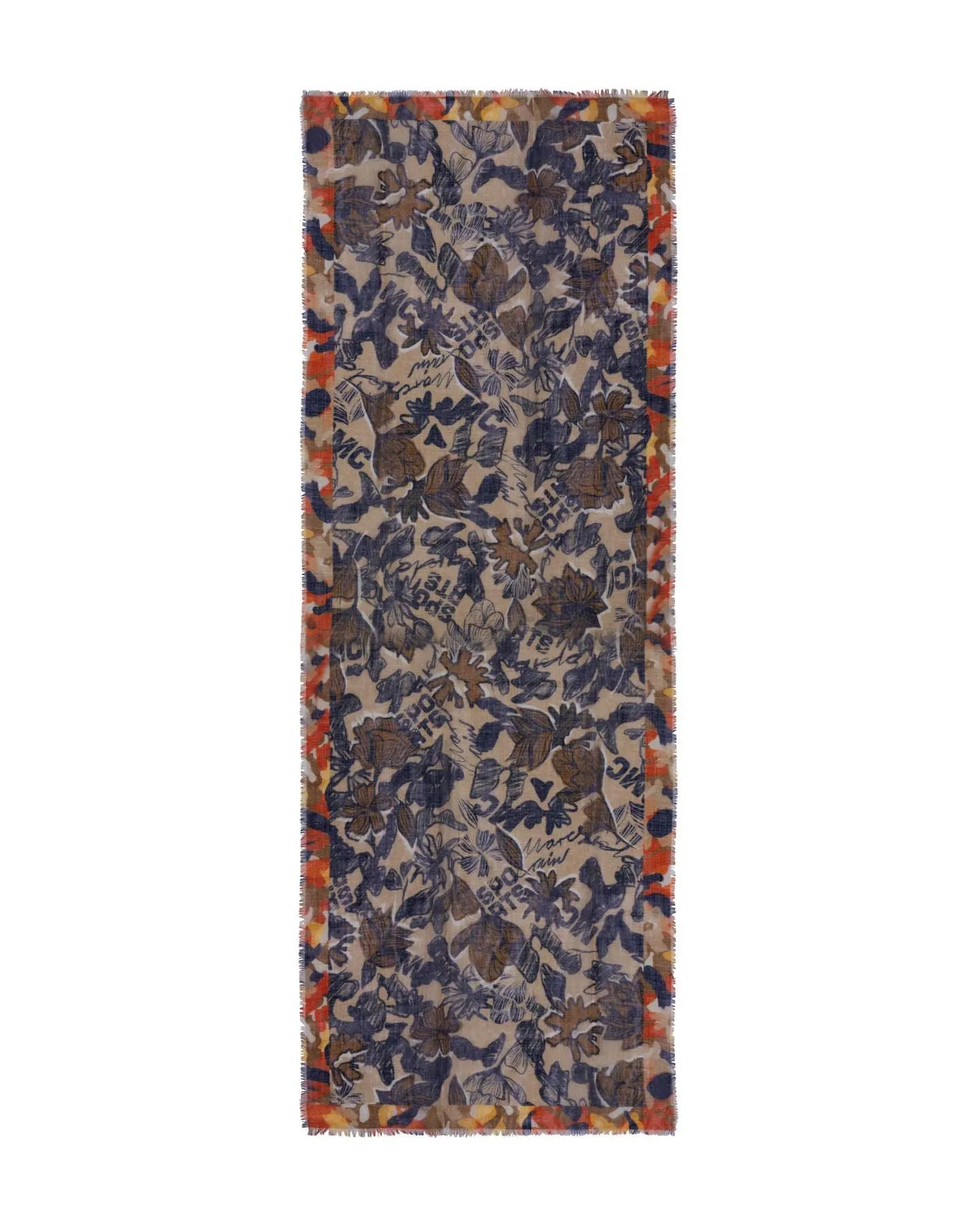 Tattoo Flower Print Scarf