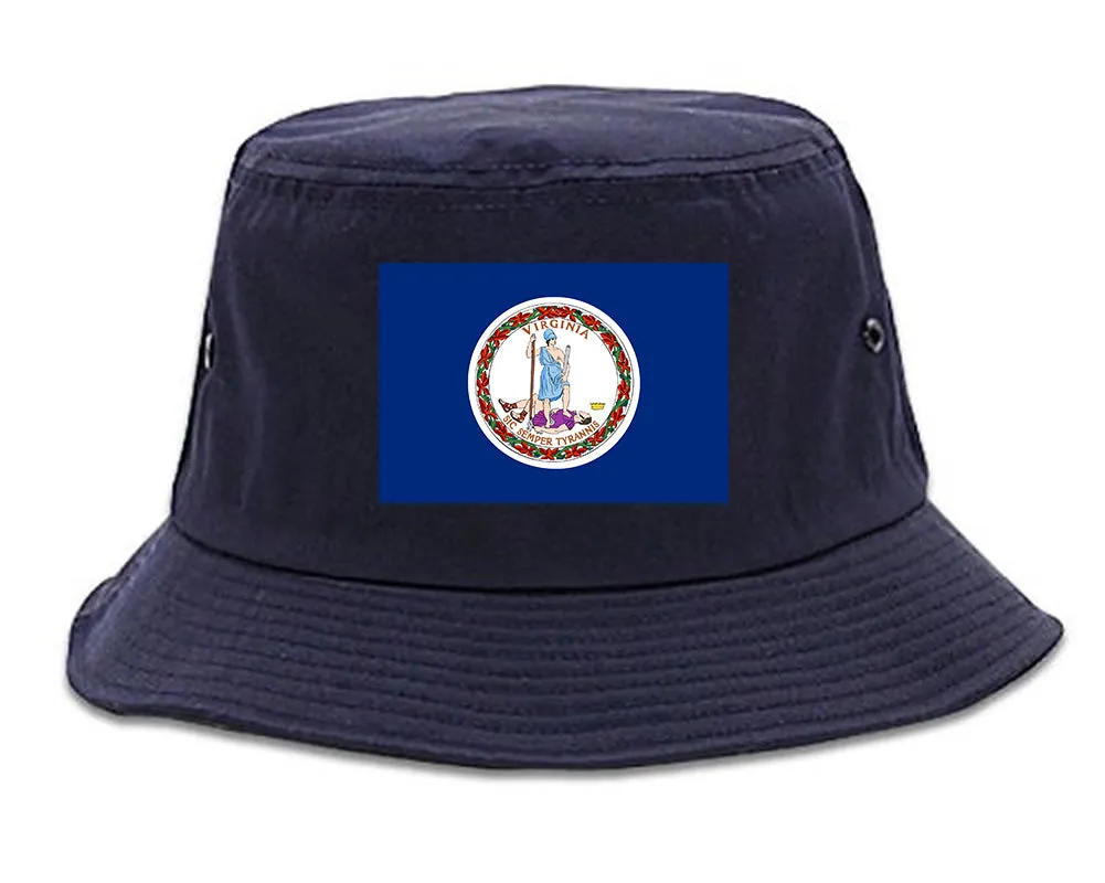Virginia State Flag VA Chest Mens Bucket Hat