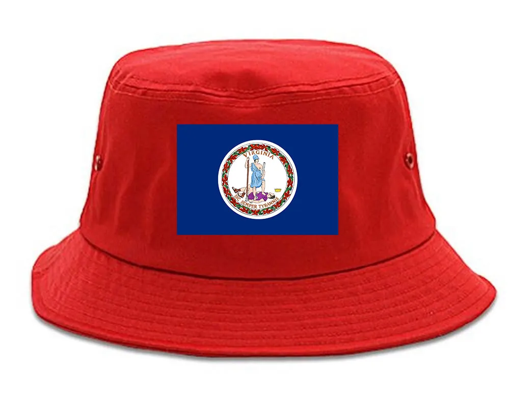 Virginia State Flag VA Chest Mens Bucket Hat