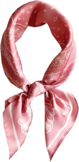 WENLOOY Square Satin Silk Feeling Hair Scarf Headscarf for Women/Men's Necktie Silk Bandanas Pocket Square