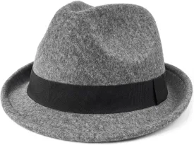Zylioo Multi Size Felt Trilby Hats,Adjustable Size Warm Fedora Hat,Unisex Manhattan Hat,Short Brim Cuban Hat with Ribbon
